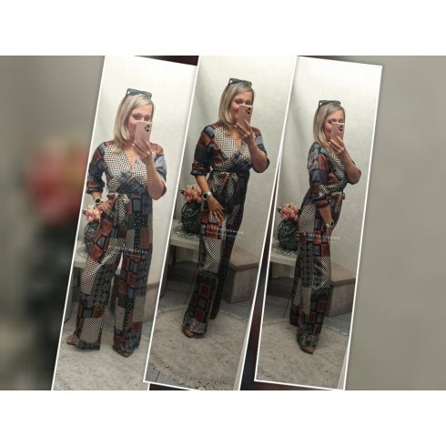 Ramóna szatén, elegáns overál 