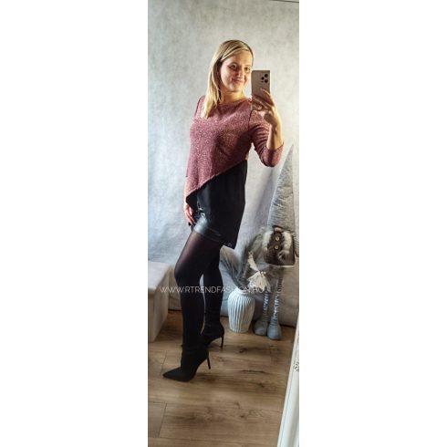 Donna csillogós átlapolt tunika